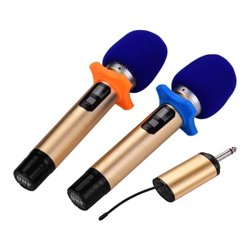 

Portable UHF Wireless Microphone Mic System with 1 Receiver & 2 Handheld Microphones for Karaoke Meeting Speech Performance