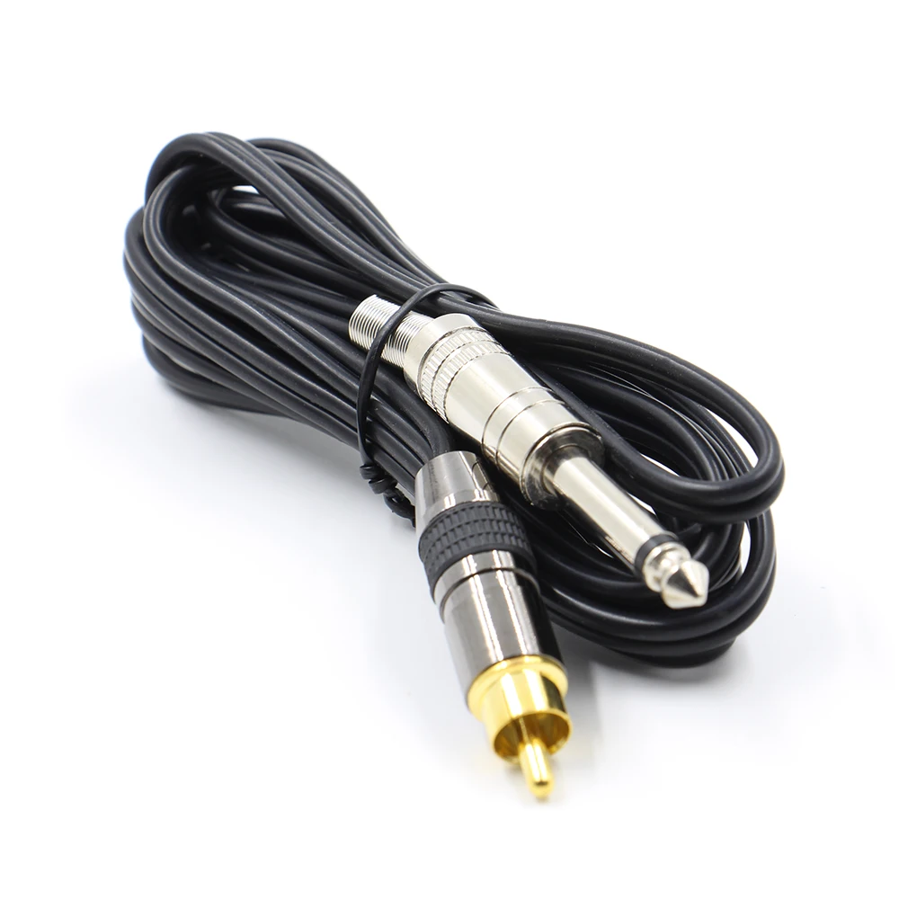 Сумасшедшая Татуировка 6 футов RCA силиконовый шнур черный резиновый для