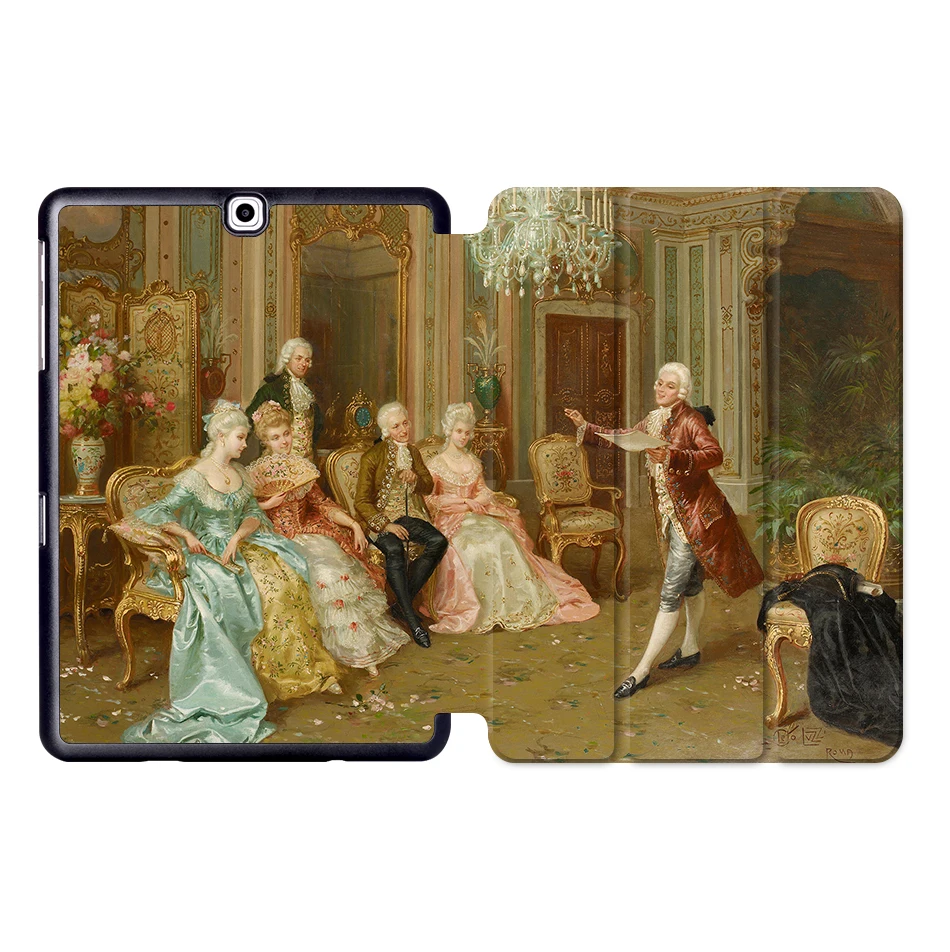 SS14 MTT чехол из искусственной кожи для samsung Galaxy Tab S2 9,7 ''T810 T815 T813 T819 Магнитный Флип-Стенд чехол для планшета с масляным рисунком - Цвет: SS14
