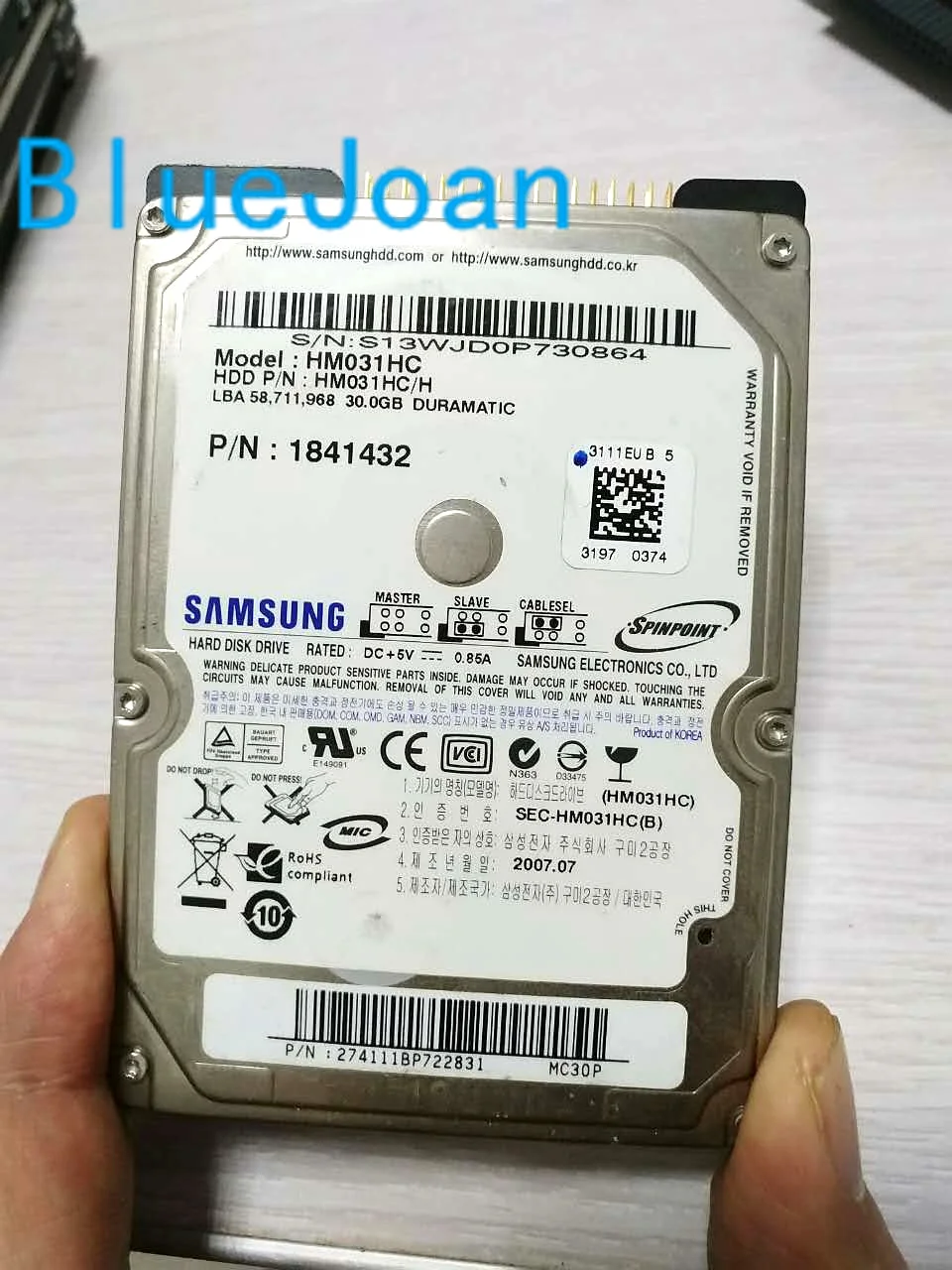 

New ORIGINAL BESTNAVY HDD 30GB Hard Disk drive HM031HC PN1932020 for Chrysler Mercedes NTG4 car dvd audio