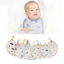 Детские слюнявчики, хлопковые утолщенные Слюнявчики, впитывающая ткань, милые водонепроницаемые Слюнявчики для детей от 0 до 1 лет с рисунками из мультфильмов, подходят для младенцев