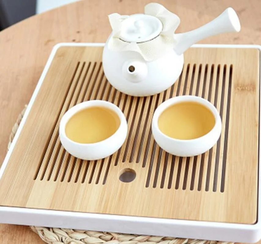 

Chinese Kung Fu Bamboo Tea Tray Saucer Travel Dry Brew Tea Tray Tea Ceremony Accessories Tea Set Coffee Table Service Tray MJ