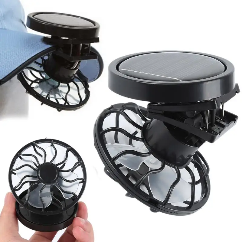 

New Clip-on Solar Sun Power Energy Panel Cooling Cell Fan For Camping Hiking Fishing Outdoors MINI Sun Powered Fan