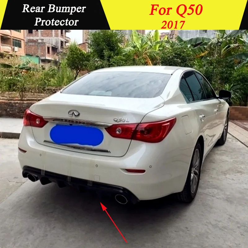 

UBUYUWANT Rear Bumper Spoiler For Infiniti Q50 Q50L Rear Bumper Decoration Lip Diffuser Bumpers Protector Body Kit