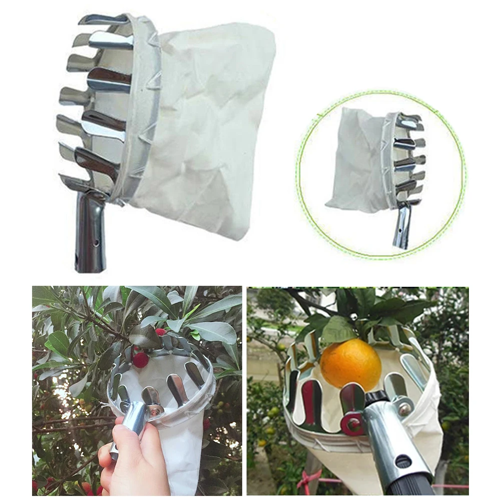 

New Portable Fruit Picker Head Basket For High Altitude Fruits Picking Garden Citrus Peach Collector Catcher Tool Garden Tools