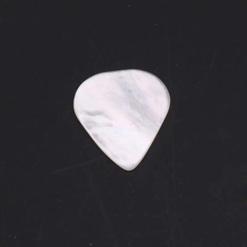 1Pc Natural Shell Guitar Pick White Picks Teardrop Shape 1.5mm Accessory