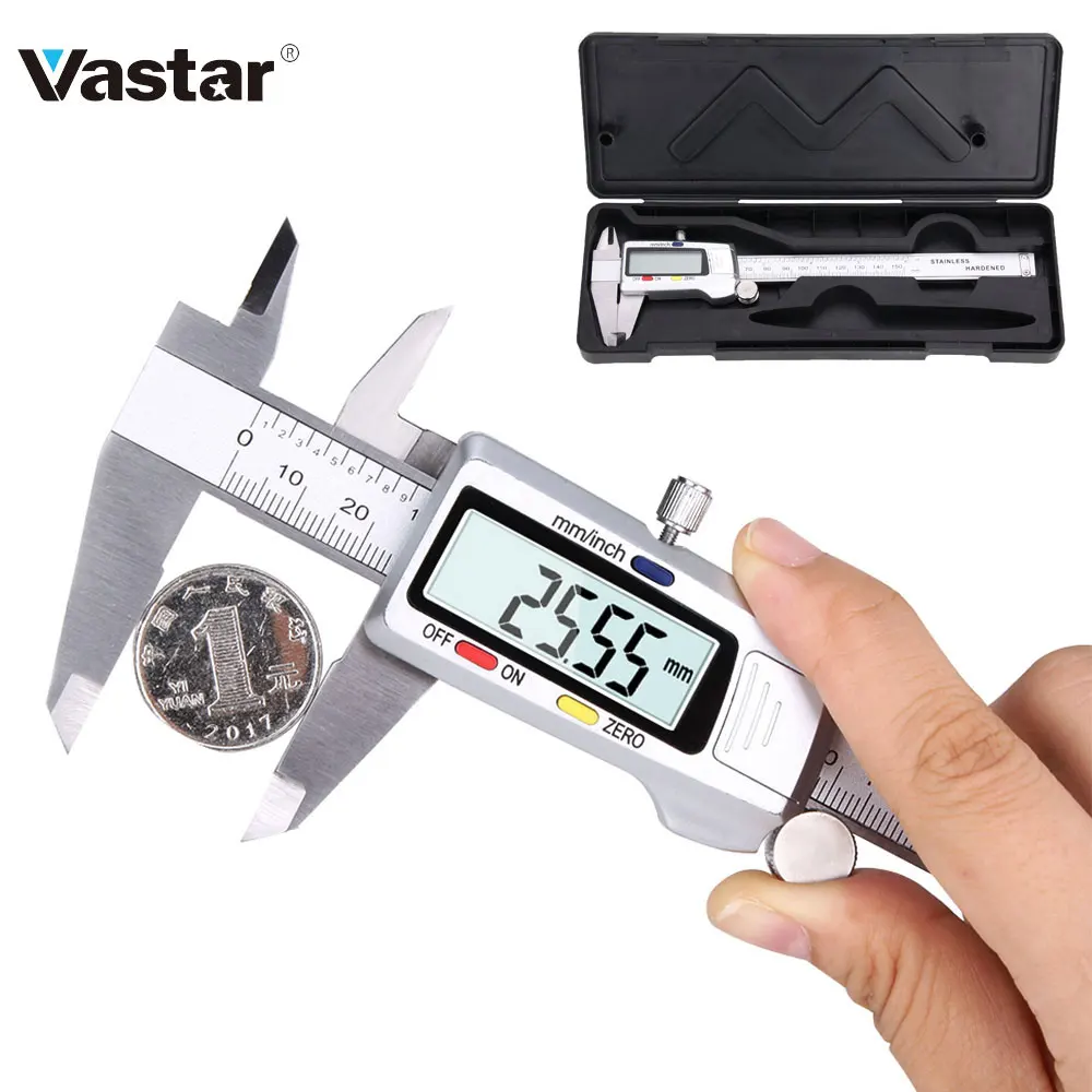

Stainless Steel Digital Caliper 6 inch Electronic Vernier Caliper 150mm Calliper Micrometer Digital Ruler Measuring Tool