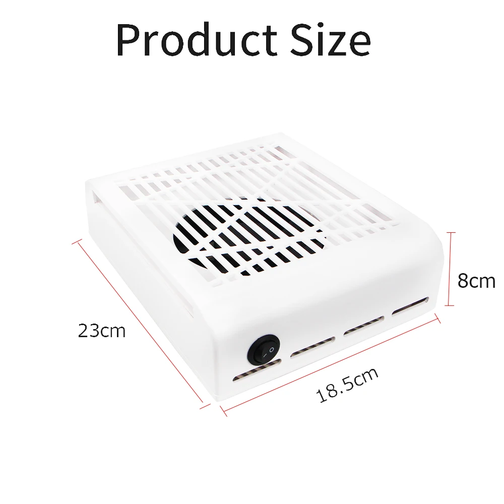  60W Strong Power Nail Dust Suction Collector 4500rpm nail fan art salon suction dust collector mach