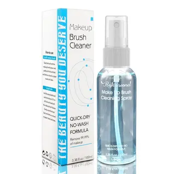 

100ml Professional Makeup Brush Cleaner Spray Instantly Deep Cleaning Quick-Dry No-Wash Remove Cosmetic Stains Shampoo Liquid