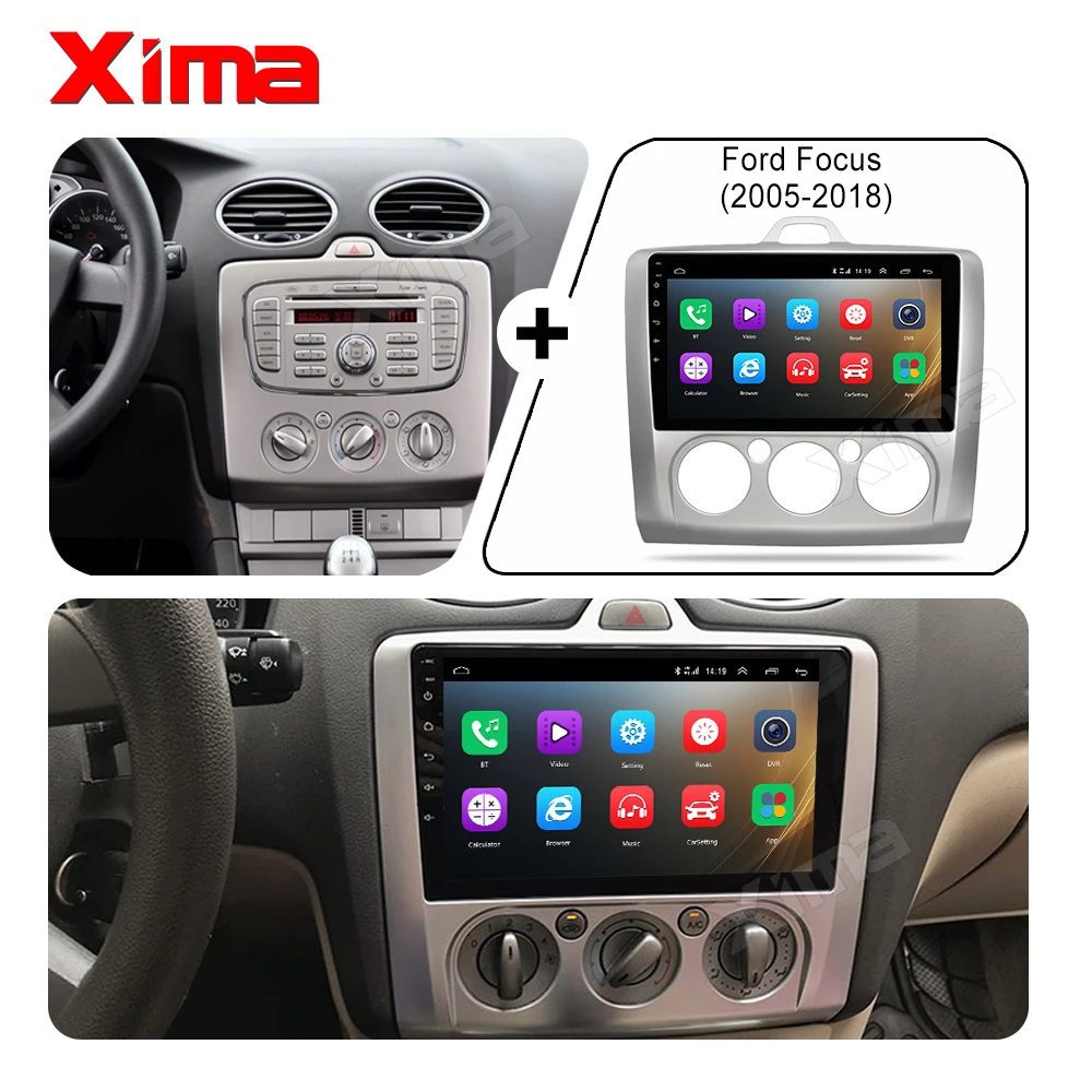 9 дюймов Android 9,0 автомобильный Радио dvd-плеер для ford focus EXI MT 2 3 Mk2 2004 2005 2006 2007-2011 2Din gps мультимедийный плеер