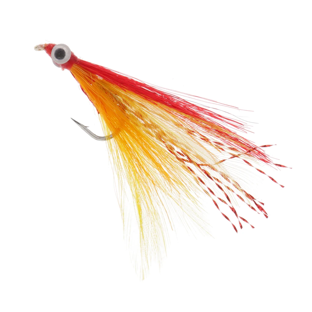 Clouser Minnow Flies Fly Fishing- Bead Eyes Floating Flies Insects Lure Baits Saltwater and Freshwater