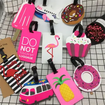 

Cute Cartoon Luggages Tag Creative Baggage Boarding Tags Silica Gel Suitcase ID Address Holder Portable Label Travel Accessories