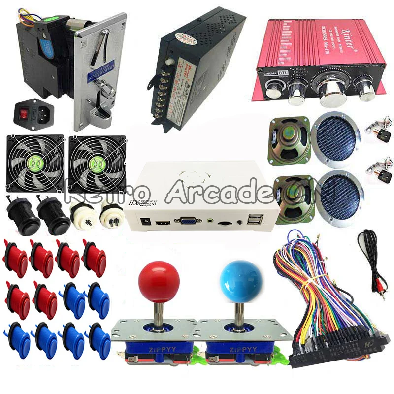 DIY Jamma полный комплект 3D Pandora Arcde игры XII 3188 в 1 с 53 шт. 3D игры Happ Butto джойстик для аркадной Видео игровой машины комплект