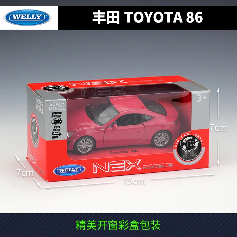 Модель автомобиля Welly 1:36 TOYOTA 86 из сплава Натяжной автомобиль собирает подарки