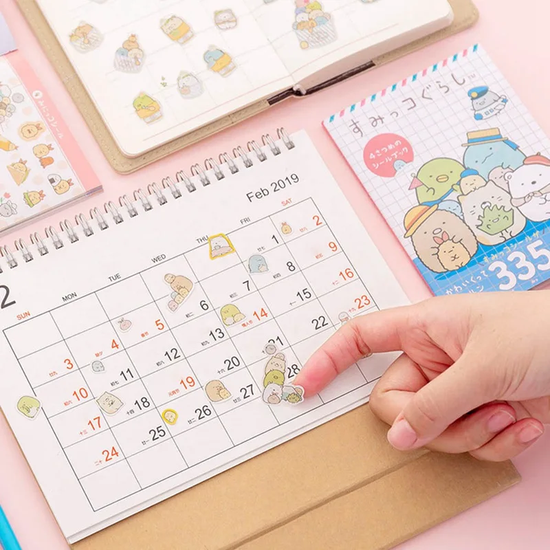 New 335 Pcs/pack Kawaii Sumikko Gurashi Book Journal Decorative Stickers Scrapbooking Stick Label Diary Stationery Stickers