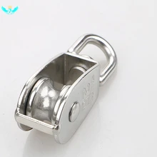 Stainless Steel M25 Single Pulley Steel Wire 150kg 25MM Pulley Single Wheel Swivel Lifting Rope Pulley Block For Wire Rope  HTML