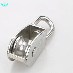 Stainless Steel M25 Single Pulley Steel Wire 150kg 25MM Pulley Single Wheel Swivel Lifting Rope Pulley Block For Wire Rope  HTML