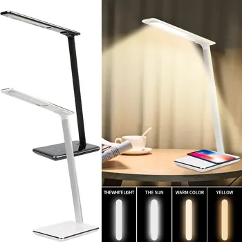 

Table Lamp Led Desk Lamp Touch Clip Study Lamps Flexo Magnifier Gooseneck Desktop Usb Table Light Rechargeable 4 Light Color