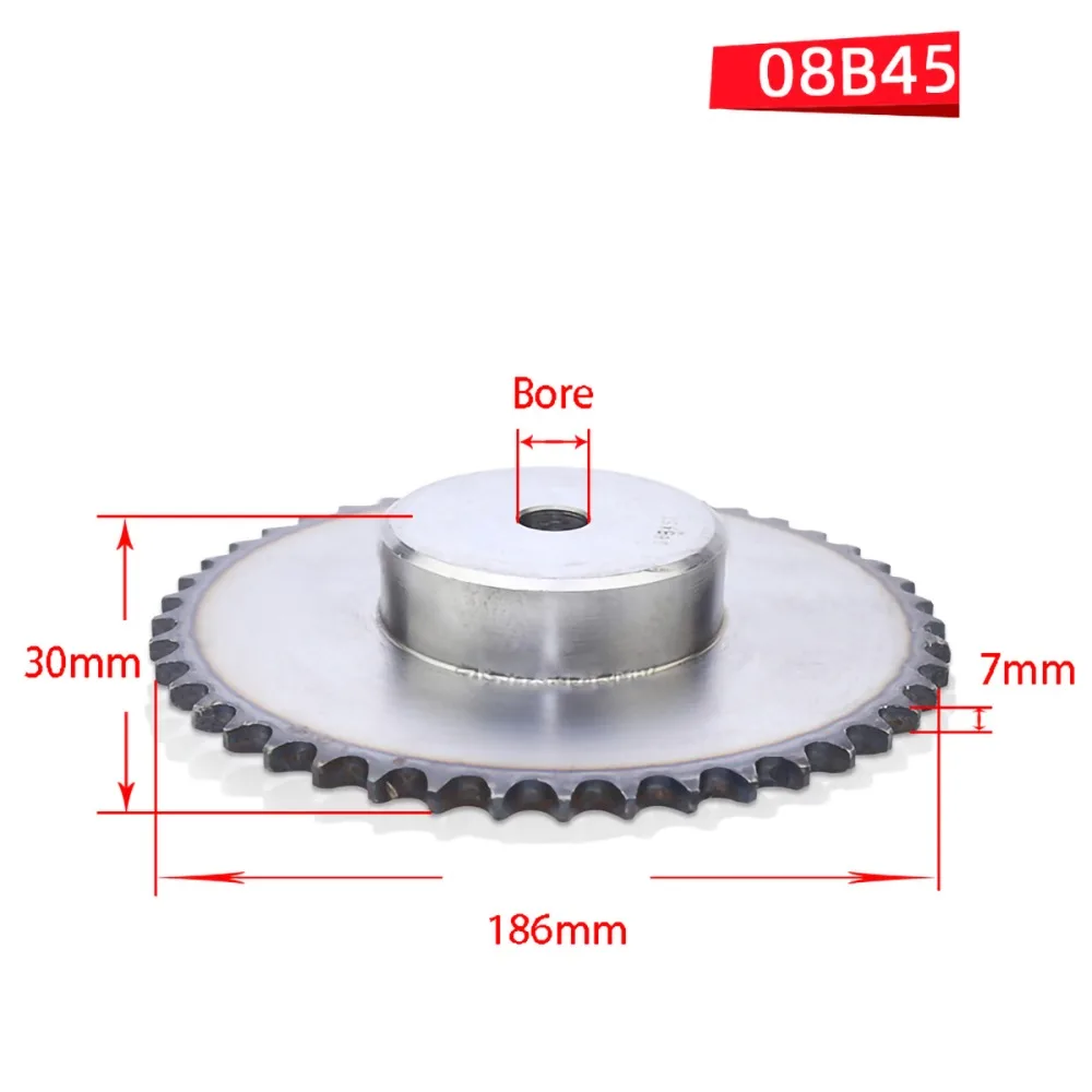 45T-4分毛培孔凸台链轮（A3钢）