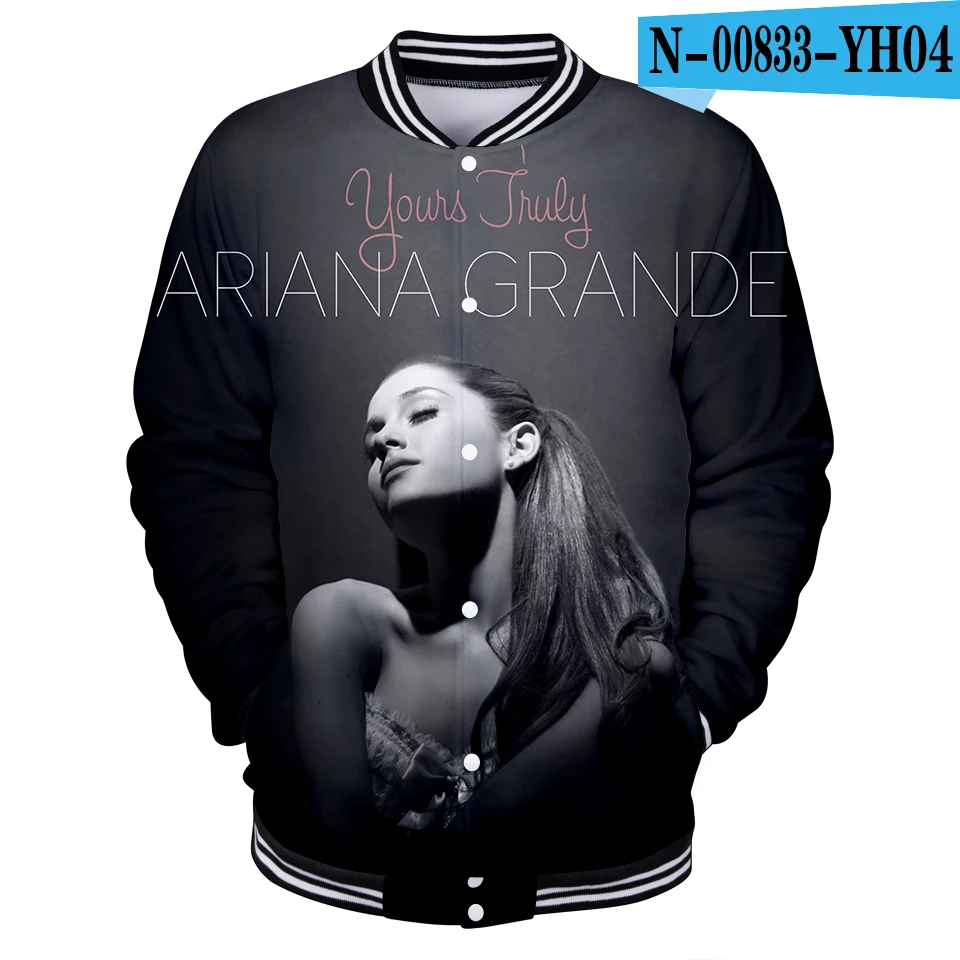 Ariana Grande drop shopping Новая бейсбольная форма 3D для мужчин/женщин Весенняя Повседневная Бейсбольная Куртка Harajuku одежда 4XL - Цвет: Небесно-голубой