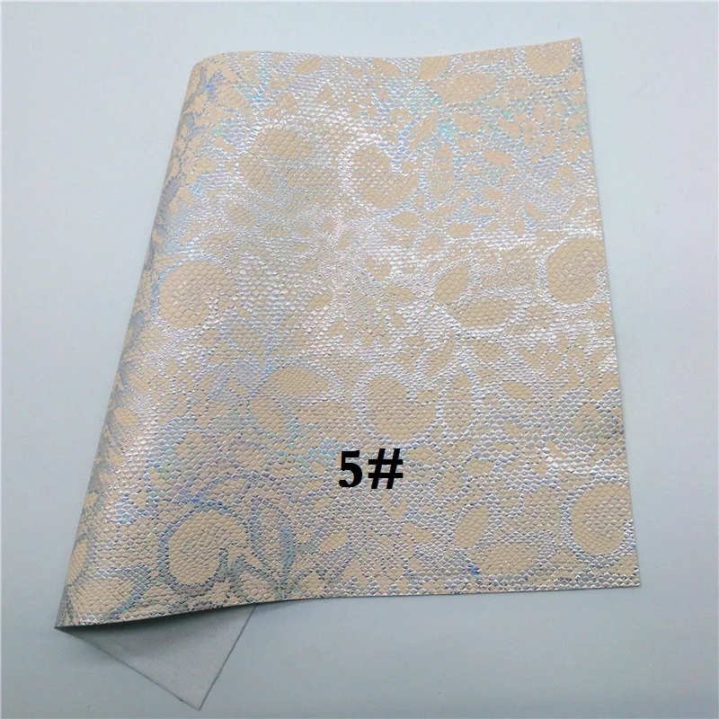 Glitterwishcome 21X29 см A4 Размер Переливающаяся искусственная кожа ткань, синтетическая кожа листы, виниловая ткань для бантов, GM463A - Цвет: 5