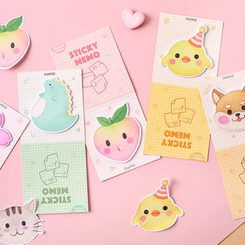 

1Pcs Note Memo Pad Fat Doodle Series Creative Message Notebook Portable Write Sticky Notes Planner Stickers Stationery