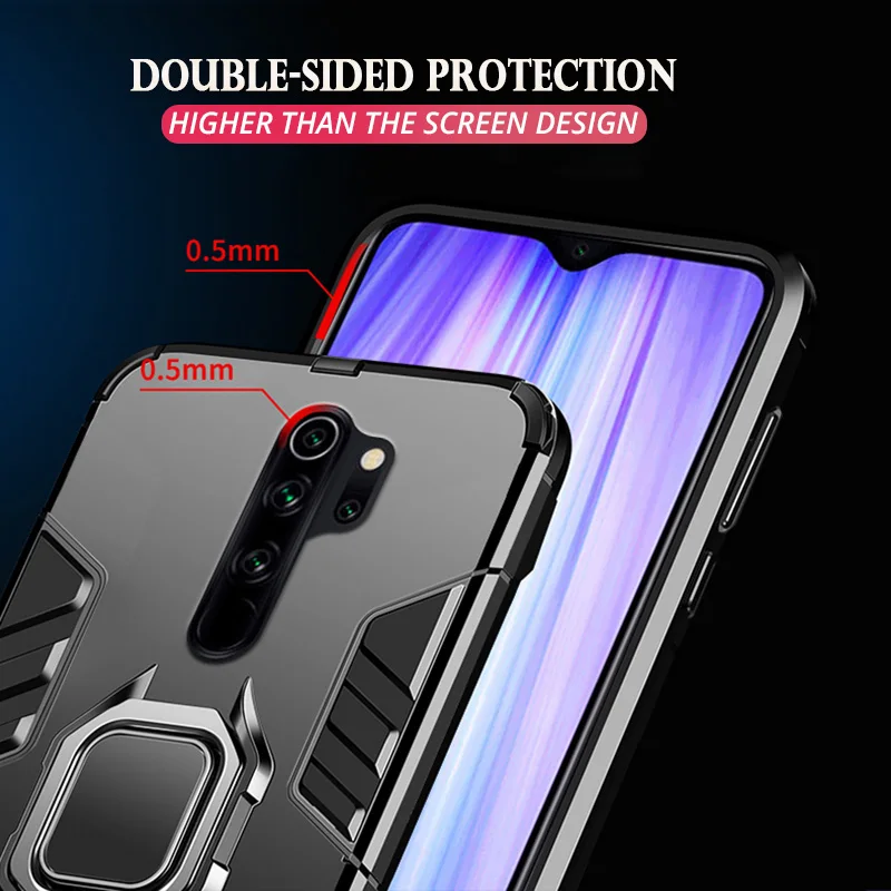 Противоударный защитный чехол для Xiaomi Redmi Note 8 8A Pro, ТПУ+ PC, силиконовый чехол для телефона, чехол