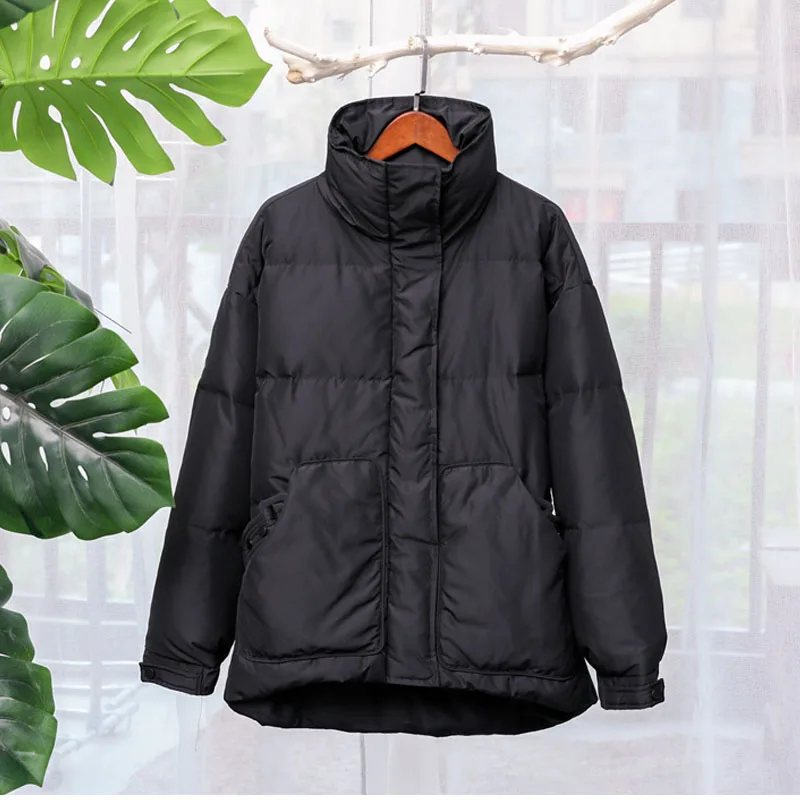 2019 зимняя женская куртка короткая пуховая парка белая Женская высокое качество