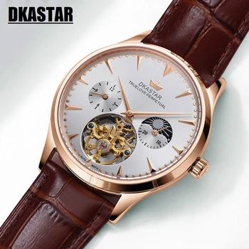 

Tourbillon Watch Men Automatic Mechanical GMT Watch Mens Fashion Multiple Time Zone Gold Stainless Steel Wristwatch Men New 2020
