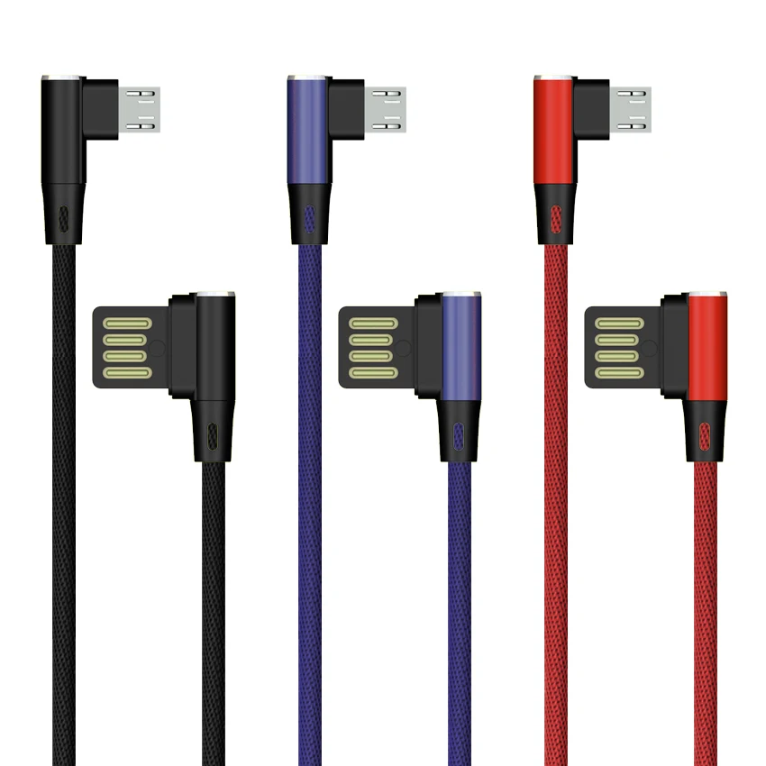 US $310.47 USB Type C Cable 90 Degree elbow Nylon Braided Fast Charging Data Cable for Samsung s8 s9 Oneplus Huawei Xiaomi USB C 300pcslot