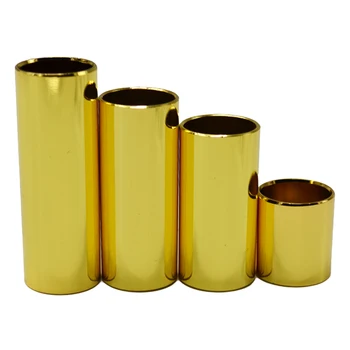 

4pcs Stainless Steel Guitar Slides Set Golden Hard-chrome Plated Slides Set