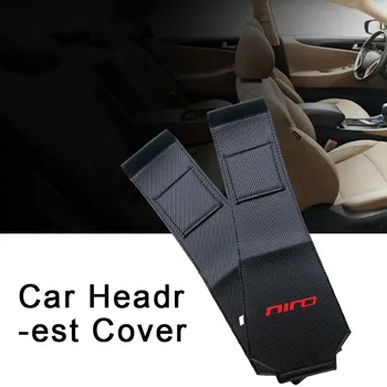 

Car Headrest Cover for KIA Niro Carbon Fiber Leather Car Pillow Protector Case Interior Accessories