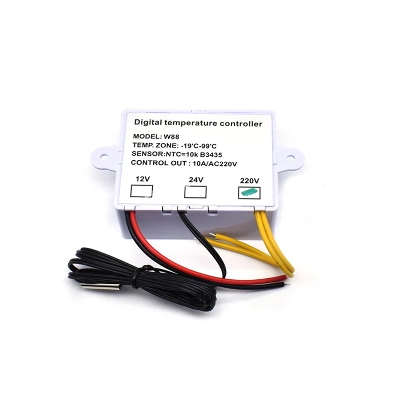 W88 12V 24V 110V 220V Digital Thermostat Temperature Controller  Thermoregulator for incubator Relay 10A Heating Cooling Control