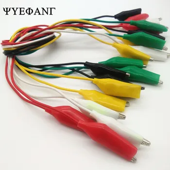 

5PCS Alligator Clips Testing crocodile clamp 28mm crocodile clamp line length 50cm Red Green Blue Black White