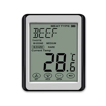 

CH-210 Touch Digital BBQ Thermometer Cooking Meat Food Oven Grilling Smoker Kitchen Probe Temperature Meter Timer Backlit Alarm