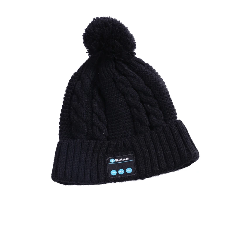 Newly Warm Beanie Hat Wireless Bluetooth Smart Cap Headset Headphone Speaker with Mic
