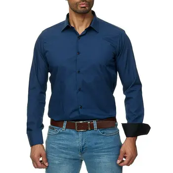 

Mens Formal Dress Shirts Long Sleeve Slim Fit Tops Luxury Work Blouse shirt Men social shirts Business Casual Shirts