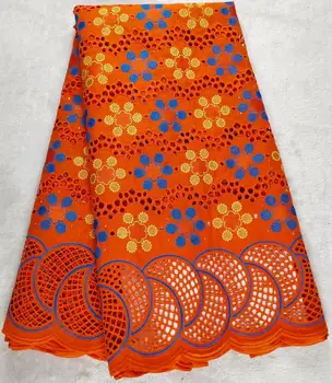 

5yards swiss lace fabroc yellow african lace fabric 2020 high quality cotton lace dubai style swiss voile lace in switzerland