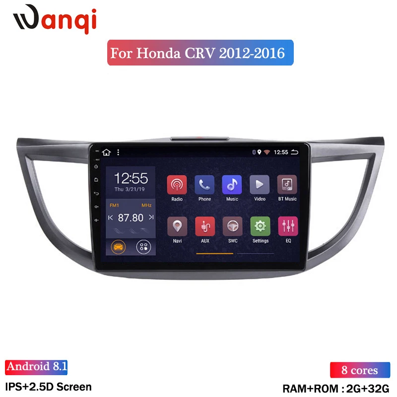 Wan qi 2G ram 3 2G rom 10,1 дюймов Автомобильный Аудио плеер для Honda crv 2012- Стерео gps навигационная система - Цвет: Eight cores