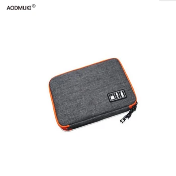 

waterproof Ipad organizer USB data cable earphone wire pen power bank travel storage box kit case digital gadget devices
