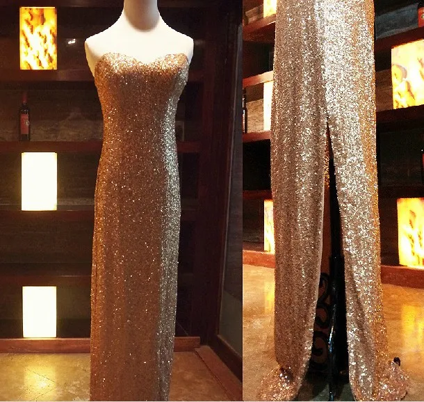 Robe de soiree простой мода Сексуальная возлюбленная длинная vestido de festa longo блестка формальное платье дешевые платья подружки невесты - Цвет: Шампанское