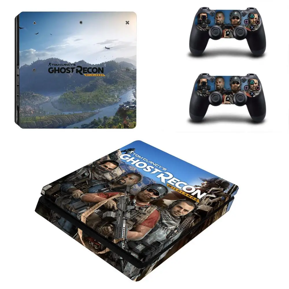 Tom Clancy's Ghost Recon willds PS4 тонкая наклейка Play station 4 стикер кожи для playstation 4 PS4 Slim консоль и контроллер - Цвет: YSP4S-1118