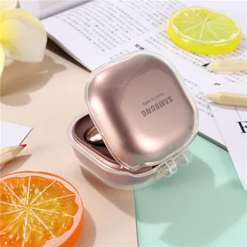 

Luxurious Transparent for Samsung Galaxy Buds Live Case Glossy Skin Non-Slip Plastic Protective Case for Galaxy Buds Live Cover