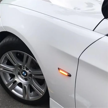 

2PCS Transparent /Smoke Lens Dynamic Flowing LED Turn Signal Side Marker Light Blinker Lamp for E90 E91 E92 E93 E4