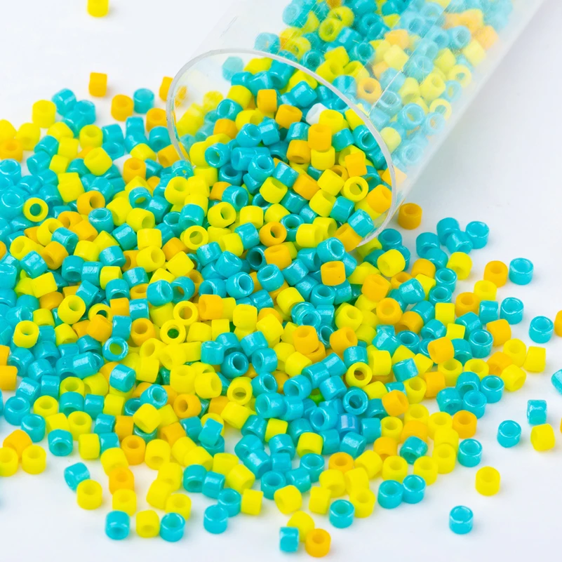 Бусины для рукоделия жемчуг miyuki seedbeads 11/0 perlas para manualidades delica mixcolor с бусины с отверстиями для платьев 5 г/10 г - Цвет: DBMIX-14