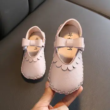 

Children Boys Girls Kids Loafers Shoes Solid Color Soft Bottom Breathable Casual pu Shoes Princess style Shoes for Sizes 21-36