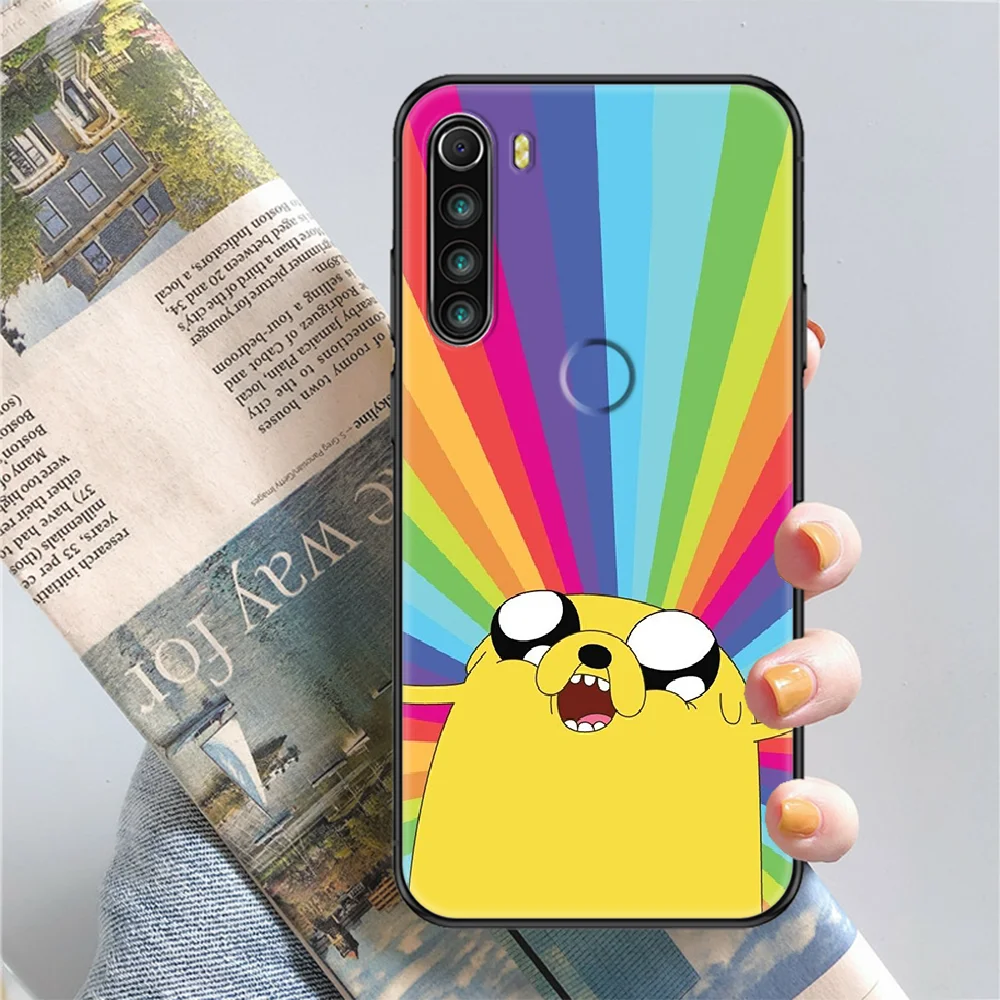 Cartoon Adventure Time Phone case For Xiaomi Redmi Note 7 7A 8 8T 9 9A 9S 10 K30 Pro Ultra black trend hoesjes art Etui luxury 