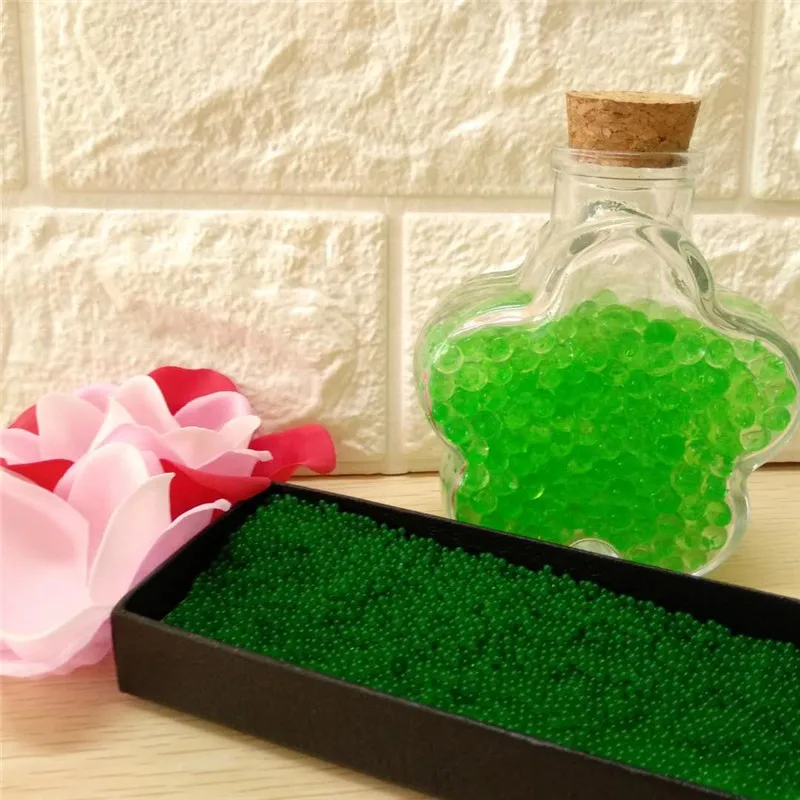 Green Водные бисеры Перл формы с украшением в виде кристаллов и кристалликами почвы грязи расти бальное свадебное выращивание лампы игрушки украшения дома и для декора; ваза с цветами Пейнтбол - Цвет: Green