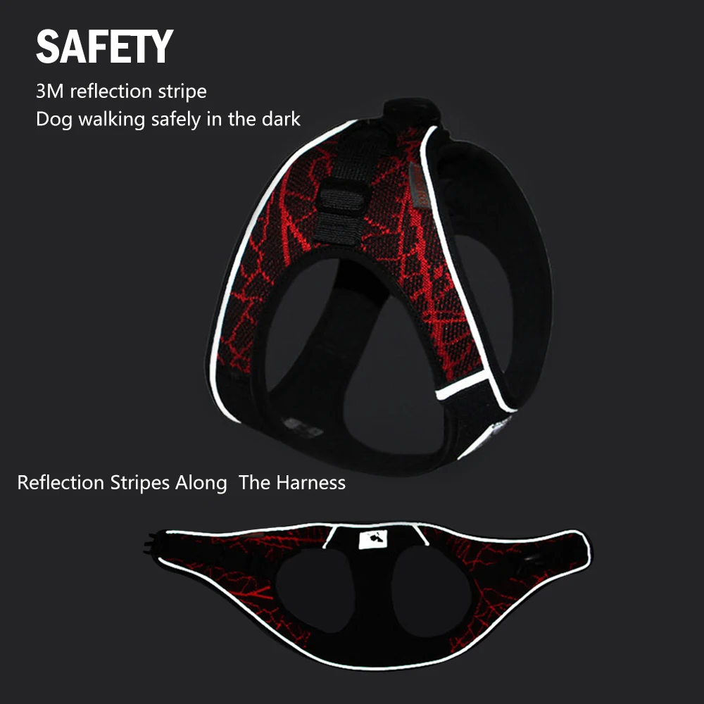 No-pull Sport Reflective Dog  Dog Pitbull Bulldog Outdoor Dog Training Walking Safety Vest  For Small Medium Large