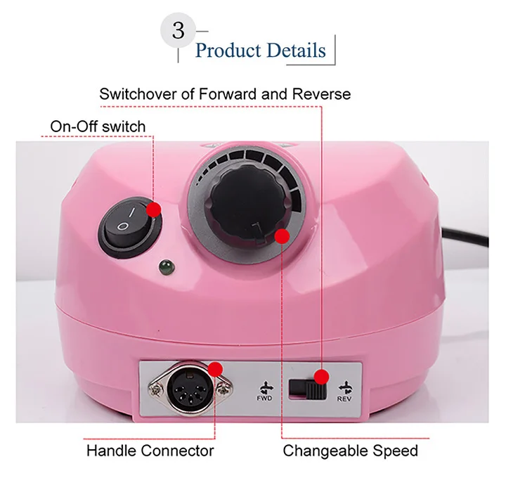 Mestre sem Calor Lidar com Broca Acessório para Laca de Unha Mais Novo Elétrica Manicure Unha Broca Pesado Remover Máquina Pro 5 mestre sem calor pesado lidar com broca